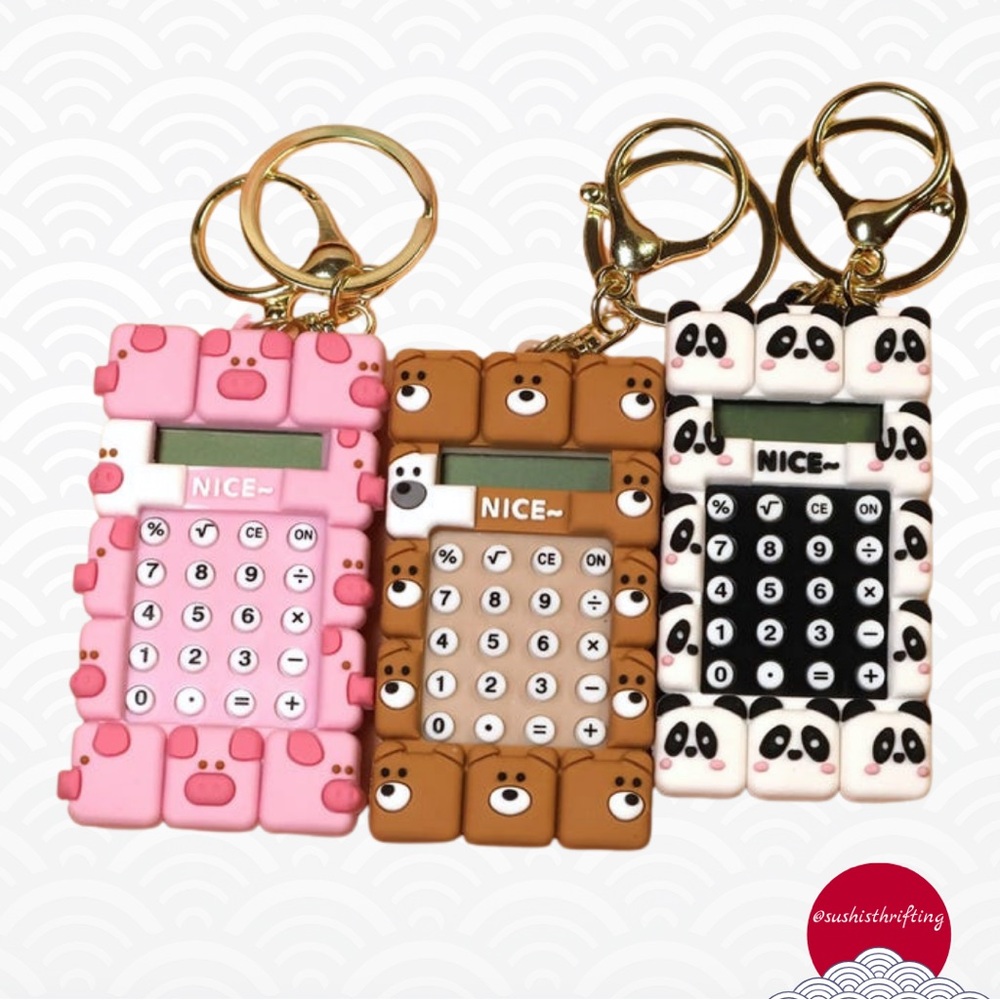 1 Mini Calculator Keychain